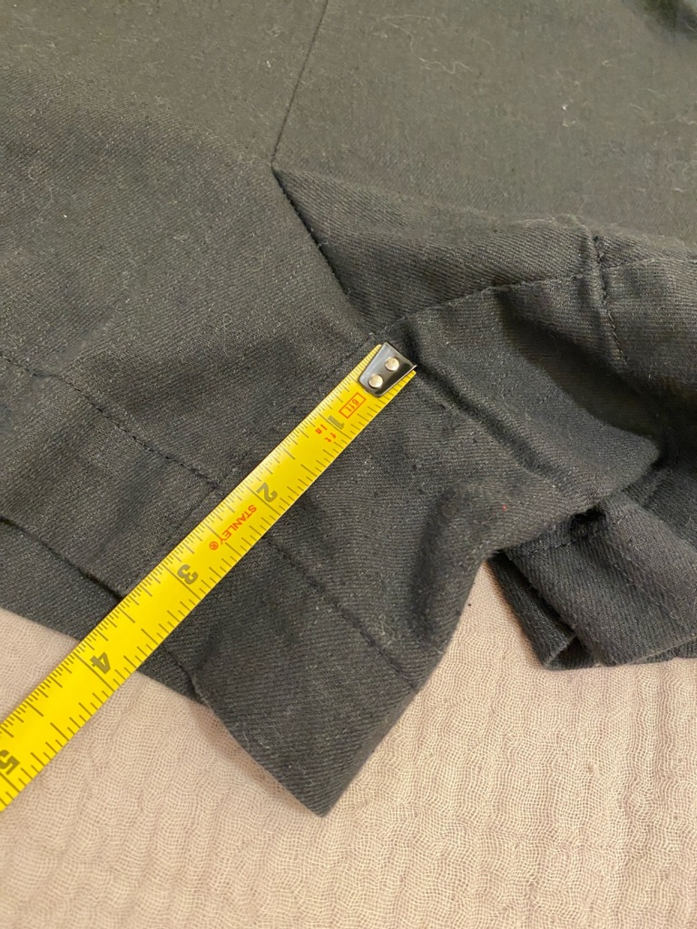 MADEWELL Clean Pull-On Shorts  Black Linen-Cotton Flat Front NJ683. Size XL - Picture 8 of 10